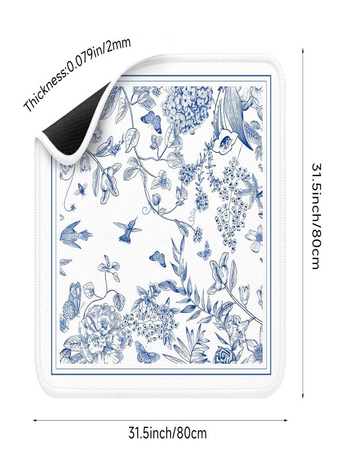 molovsiny Mahjong Mat for Table, Durable Mahjong Table Cover with Unique Design, Premium Mahjong Accessories, Perfect Mahjong Gifts for Women, Game Mat for Mahjong and Board Game Enthusiasts (Blue Reverie) - Image 2